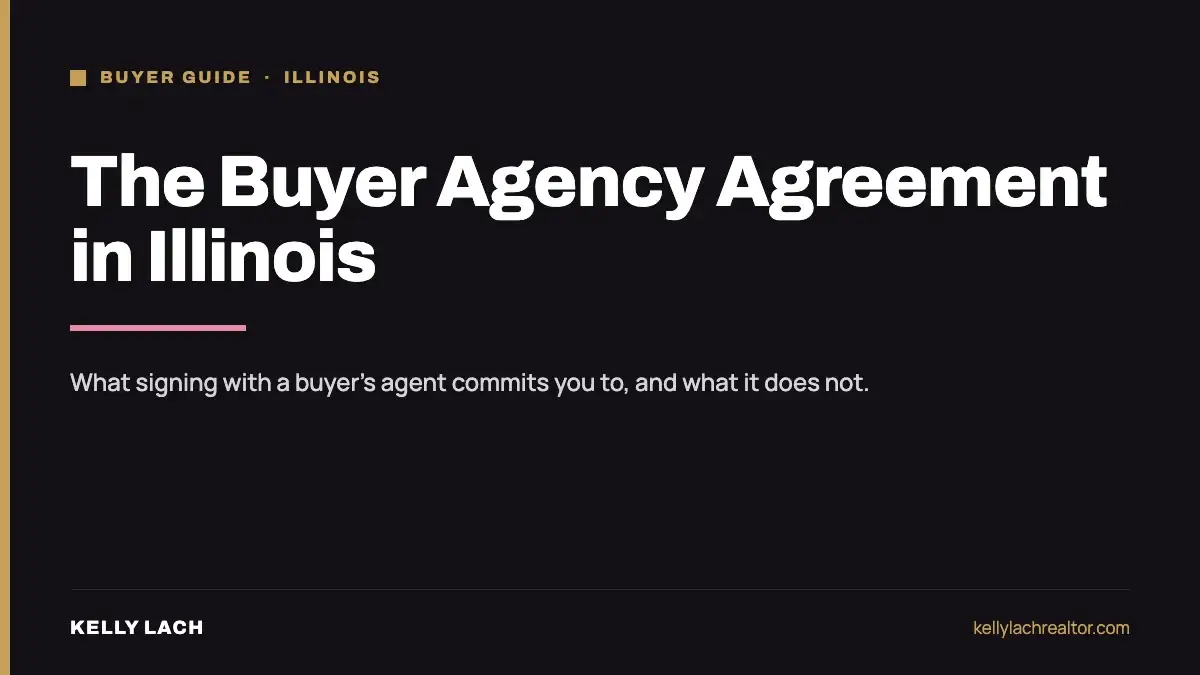 Buyer agency agreement in Illinois, what the form commits a buyer to