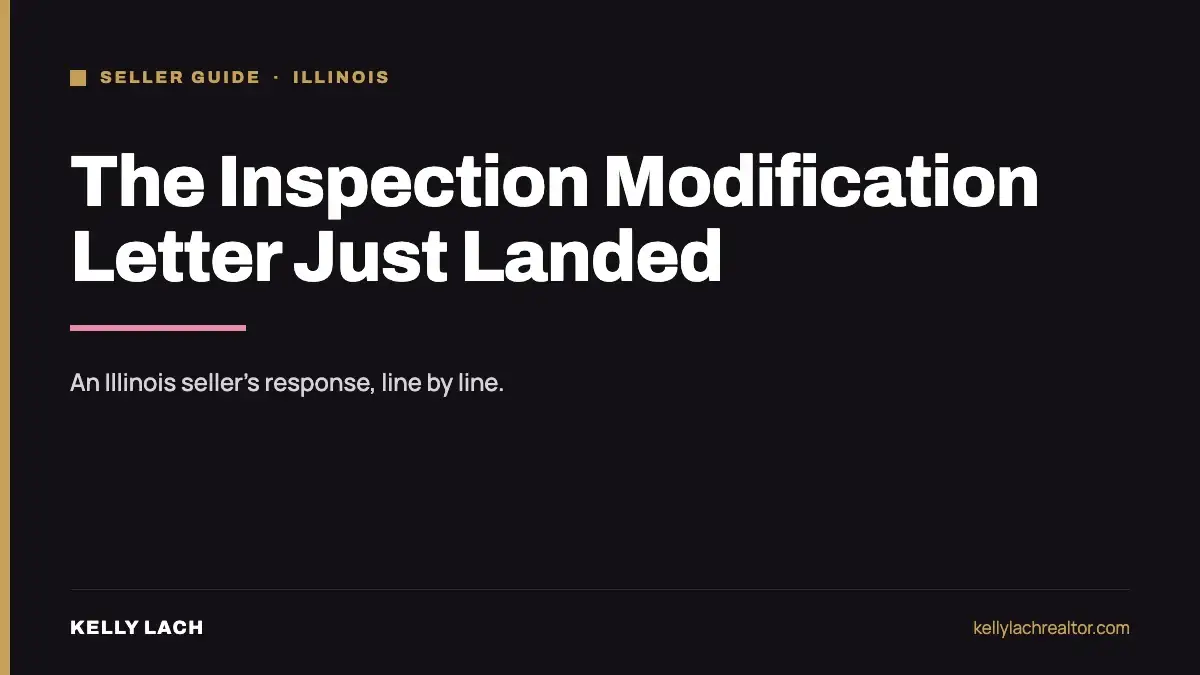 Inspection modification letter for an Illinois seller, how to respond on the deadline